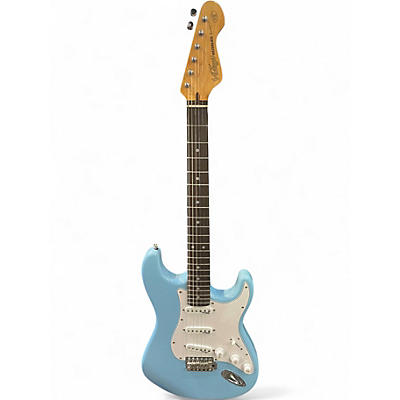 Used Vintage V6 Laguna Blue Solid Body Electric Guitar