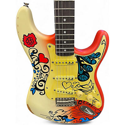 Used Vintage V6 THOMAS BLUG SIGNATURE SUMMER OF LOVE Solid Body Electric Guitar