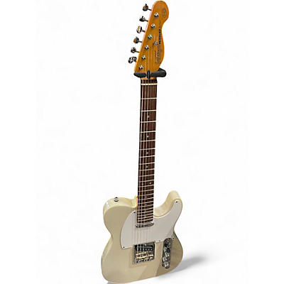 Used Vintage V62 White Solid Body Electric Guitar