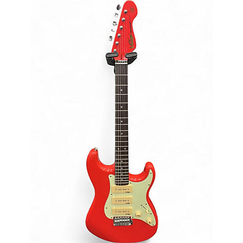 Used Vintage V6PFR CORAL Solid Body Electric Guitar CORAL