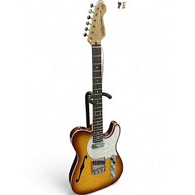 Used Vintage V72 2 Color Sunburst Hollow Body Electric Guitar