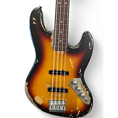 Used Vintage V74JP 3 Tone Sunburst Electric Bass Guitar