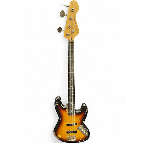 Used Vintage VJ74 Icon Series 3 Tone Sunburst Electric Bass Guitar 3 Tone Sunburst