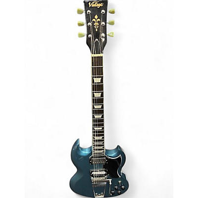 Used Vintage VS6VGHB Gun Hill Blue Solid Body Electric Guitar