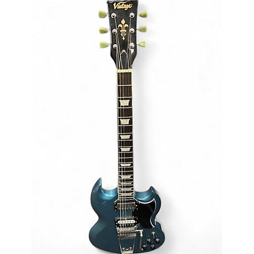Used Vintage VS6VGHB Gun Hill Blue Solid Body Electric Guitar