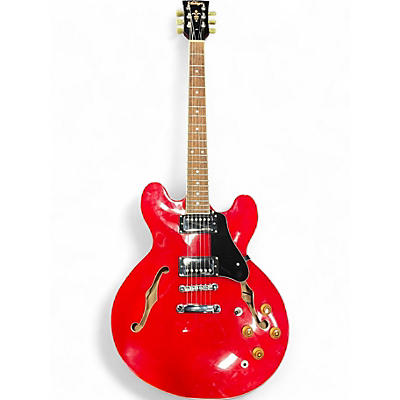Used Vintage VSA500 Cherry Red Hollow Body Electric Guitar