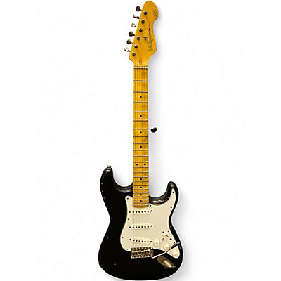 Used Vintage icon series v6 Black Solid Body Electric Guitar