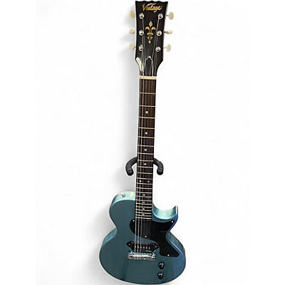 Used Vintage v120 GH Blue Solid Body Electric Guitar