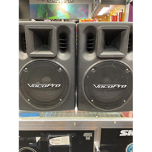 VocoPro Used VocoPro PV802 Pair Powered Speaker