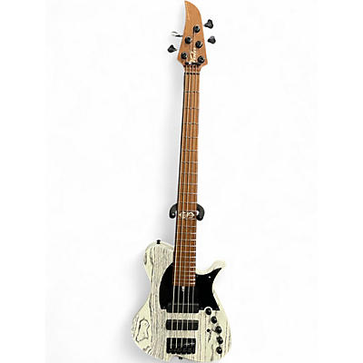 Used Vola vasti 5 Black and White Electric Bass Guitar