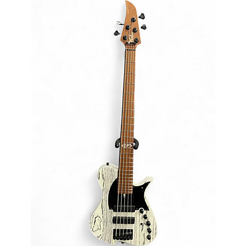 Used Vola vasti 5 Black and White Electric Bass Guitar Black and White