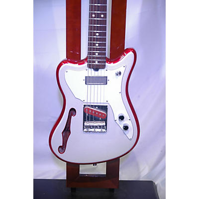 Used WALSH DOXA WHITE RED SPARKLE Hollow Body Electric Guitar
