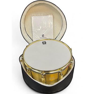 Used WFLIII Drums 6.5X14 Brass Snare Brass Drum