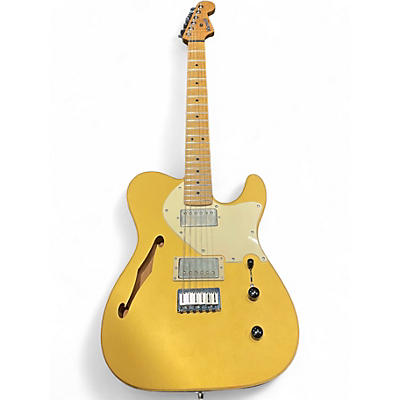 Used Warmoth Thinline Telecaster Gold Hollow Body Electric Guitar