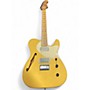 Used Warmoth Thinline Telecaster Gold Hollow Body Electric Guitar Gold