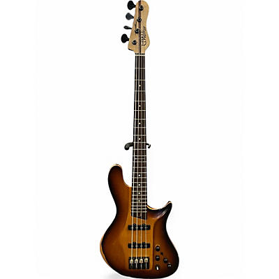 Used Warrior Bella Bass Antique Natural Electric Bass Guitar