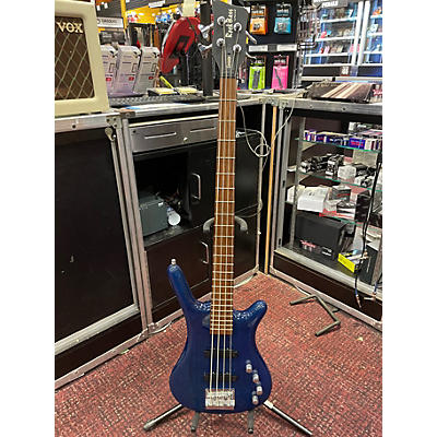 Used Warwick Corvette 4 String Ocean Blue Electric Bass Guitar