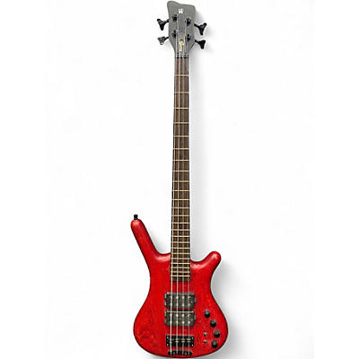 Used Warwick Corvette 4 String Red Electric Bass Guitar