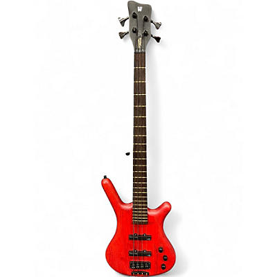 Used Warwick Corvette 4 String trans red Electric Bass Guitar