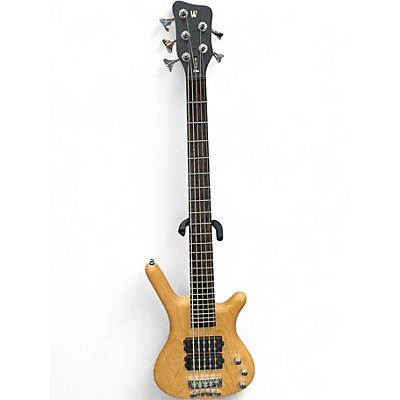 Used Warwick Corvette 5 String Double BUCk Natural Electric Bass Guitar
