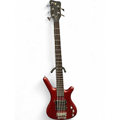 Used Warwick Corvette 5 String Red Electric Bass Guitar