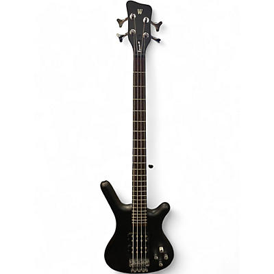 Used Warwick Corvette Double Buck 4 String Black Electric Bass Guitar