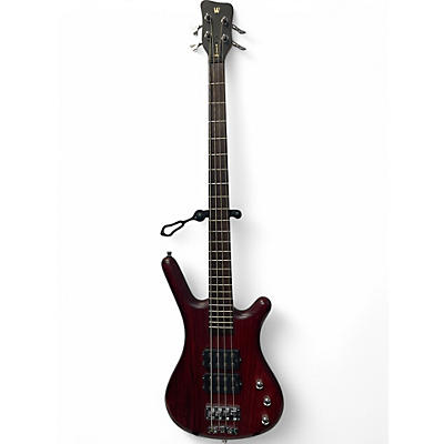 Used Warwick Corvette Double Buck 4 String Trans Red Electric Bass Guitar