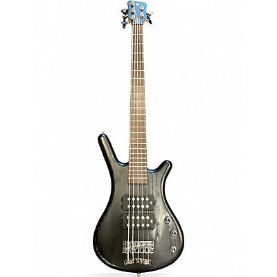 Used Warwick Corvette Double Buck 5 String Trans Black Electric Bass Guitar