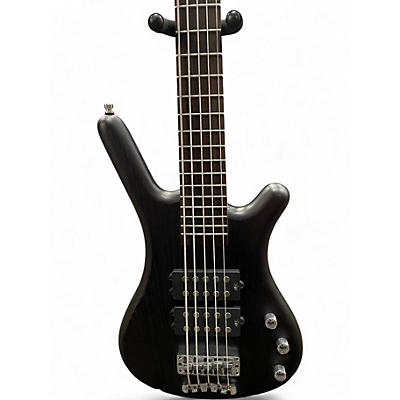 Used Warwick Corvette Double Buck 5 String Trans Black Electric Bass Guitar