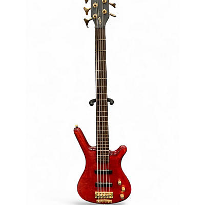 Used Warwick Corvette Proline 5  Red Electric Bass Guitar