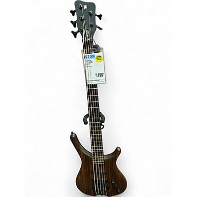 Used Warwick Infinity 5 String Natural Electric Bass Guitar
