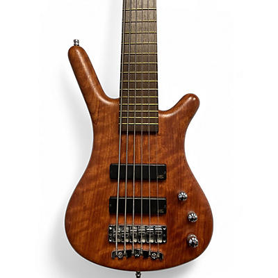 Used Warwick Pro Series Corvette Standard 6 String Natural Electric Bass Guitar
