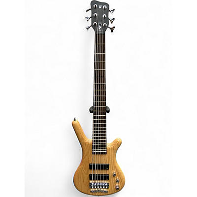 Used Warwick Pro Series Corvette Standard 6 String Natural Electric Bass Guitar
