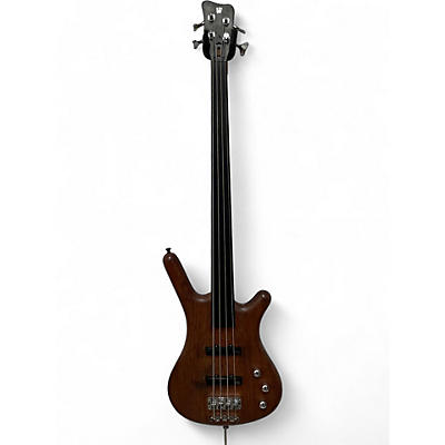 Used Warwick Pro Series Standard Corvette 4 String Fretless NATURAL BUBINGA Electric Bass Guitar