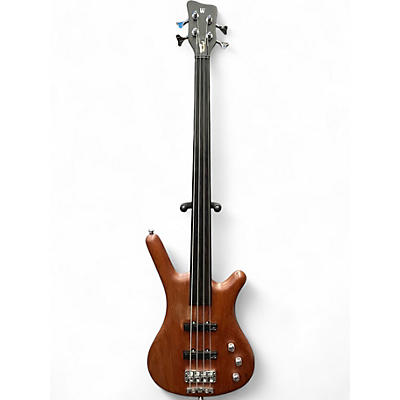 Used Warwick Pro Series Standard Corvette 4 String Fretless Natural Electric Bass Guitar