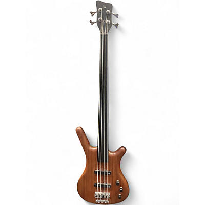 Used Warwick Pro Series Standard Corvette 4 String Fretless Natural Electric Bass Guitar