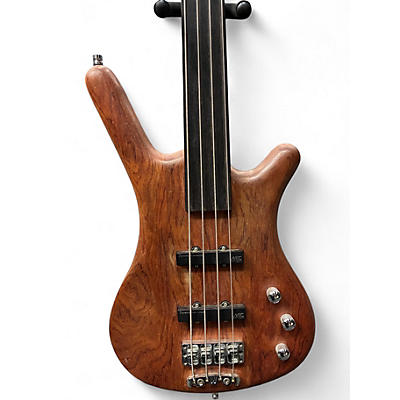 Used Warwick Pro Series Standard Corvette 4 String Fretless Natural Electric Bass Guitar