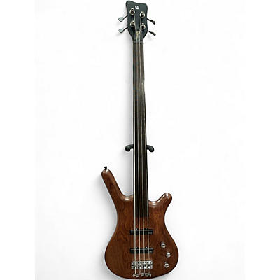 Used Warwick Pro Series Standard Corvette 4 String Fretless Natural Electric Bass Guitar