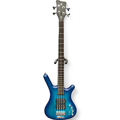 Used Warwick Pro Series Standard Corvette 4 String Lagoon Blueburst Electric Bass Guitar