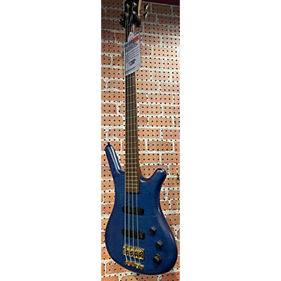 Warwick Used Warwick Pro Series Standard Corvette 4 String Trans Blue Electric Bass Guitar