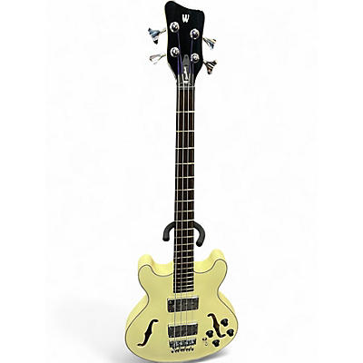 Used Warwick STAR BASS White Electric Bass Guitar