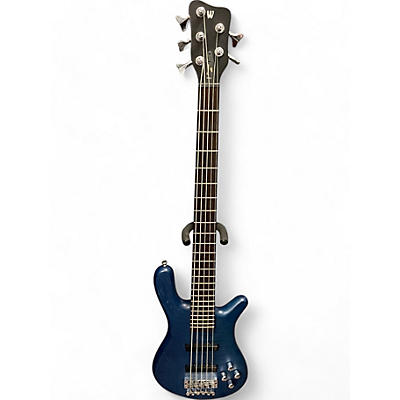 Warwick Used Warwick Streamer LX 5 String Trans Blue Electric Bass Guitar