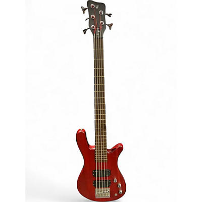Used Warwick Streamer Standard 5 Red Electric Bass Guitar