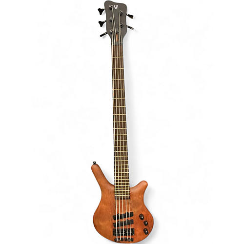 Used Warwick Thumb 5 String Neck Thru Natural Electric Bass Guitar Natural