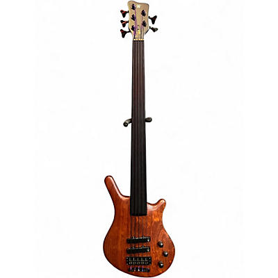 Used Warwick Thumb 5 string neck-thru fretless Bubinga Electric Bass Guitar