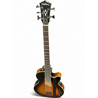 Used Washburn AB-45 Vintage Sunburst Acoustic Bass Guitar