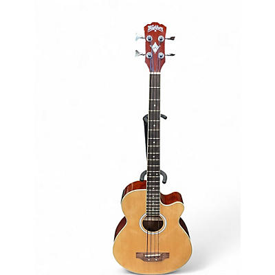 Used Washburn AB5K Natural Acoustic Bass Guitar