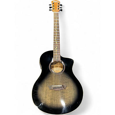 Used Washburn BTS9VCECH-D Trans Charcoal Acoustic Electric Guitar