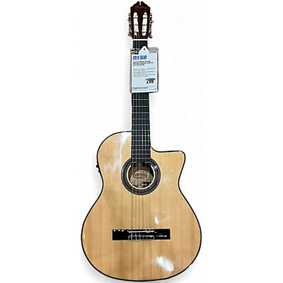 Used Washburn C64SCEA Natural Classical Acoustic Electric Guitar