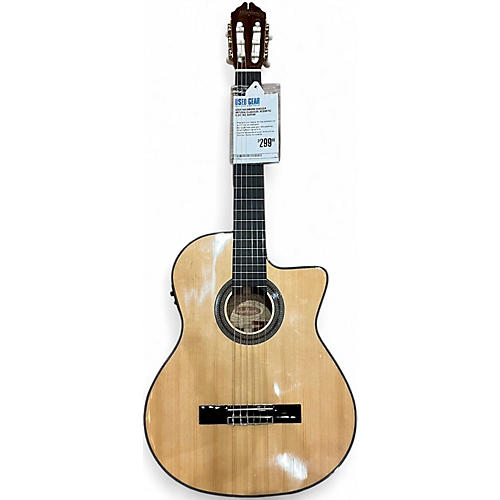 Used Washburn C64SCEA Natural Classical Acoustic Electric Guitar Natural